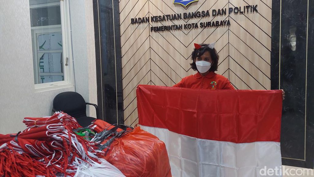 Pemkot Surabaya Bagikan 13 Ribu Bendera Merah Putih, Eks Napiter Ikut Minta