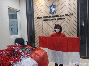 Pemkot Surabaya Bagikan 13 Ribu Bendera Merah Putih, Eks Napiter Ikut Minta