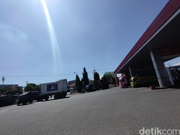 Lokasi truk trailer yang hilang saat parkir di SPBU Surabaya