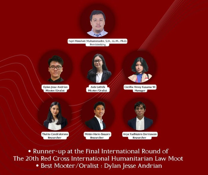 Tim mahasiswa UGM juara di Nuremberg Moot Court 2022