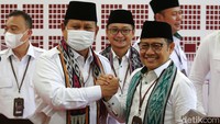 Prabowo dan Cak Imin tiba di Kantor KPU, Senin (8/8/2022) pukul 15.05 WIB.