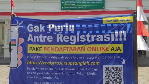 Salah satu atribut yang sudah berganti dengan nama RSUP Prof Ngoerah