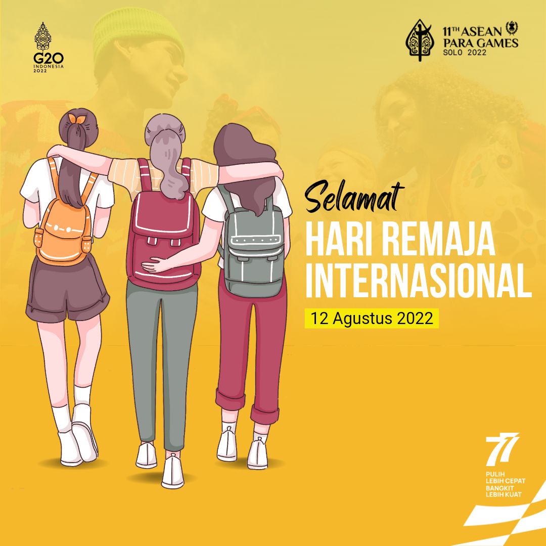 Salah satu contoh wibbon Hari Remaja Internasional 2022 yang bisa digunakan tanggal 12 Agustus nanti.