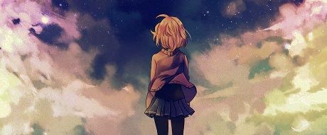 Contoh anime aesthetic untuk wallpaper.