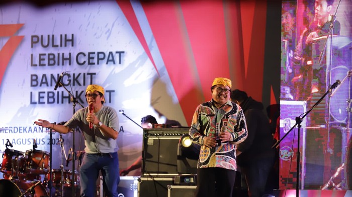 Badan Pembinaan Ideologi Pancasila (BPIP) bersama Badan Kesatuan Bangsa dan Politik (Kesbangpol) Kota Palu menggelar festival kebangsaan di Taman Gor Palu, Senin (8/8).