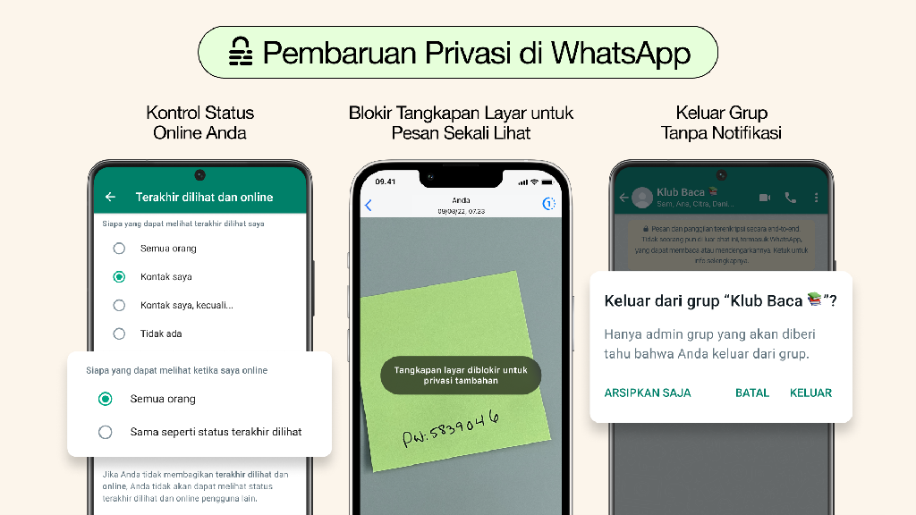 Fitur privasi baru WhatsApp