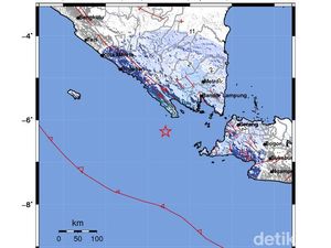 Gempa M 5,0 Guncang Pesisir Barat Lampung