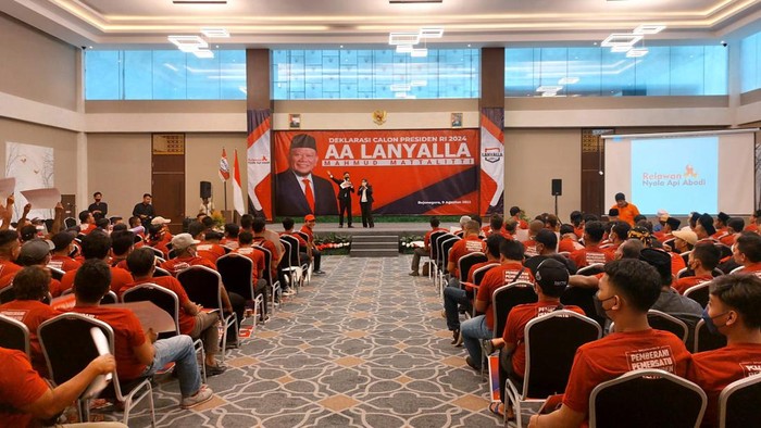 Giliran Jawa Timur yang Deklarasikan LaNyalla Capres 2024 Ketua Dewan Perwakilan Daerah Republik Indonesia (DPD-RI), LaNyalla Mahmud Mattalitti kembali mendapatkan dukungan dari elemen masyarakat di Jawa Timur. Ini buktinya.