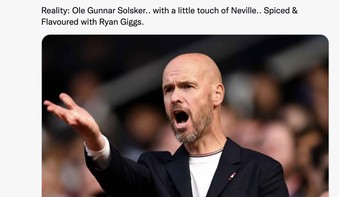 Erik Ten Hag disindir bahwa dia hanyalah Ole Gunnar Solskjaer selanjutnya. Foto: Twitter