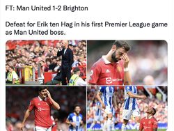 Meme Kocak Erik Ten Hag Pusing MU Keok di Laga Pertama