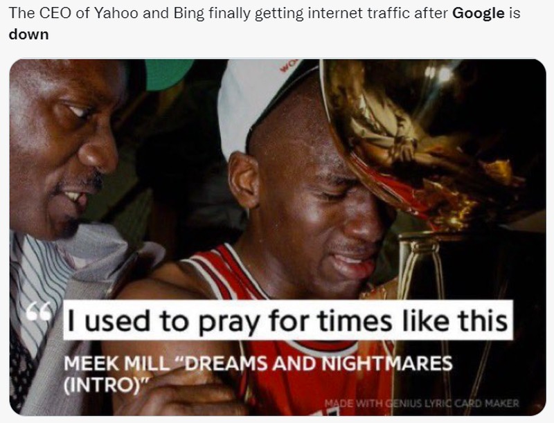 Meme Google Down Agustus 2022