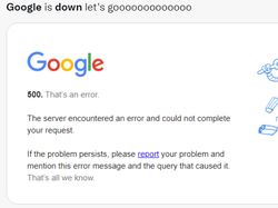 Google Down Jadi Olok-olok Meme Warga Dunia