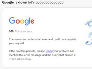 Google Dilaporkan Down, Catat Rekor Baru Tahun Ini