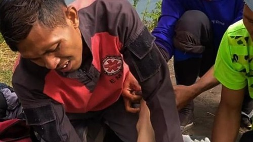 Pendaki Asal China terpeleset di Gunung Rinjani. Dua lutut korban bengkak