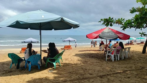 Suasana Pantai Kuta, Selasa (9/8/2022)