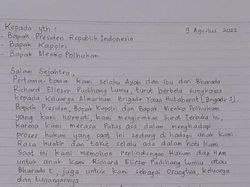 Ortu Bharada E Kirim Surat Terbuka untuk Jokowi, Minta Anaknya Dilindungi