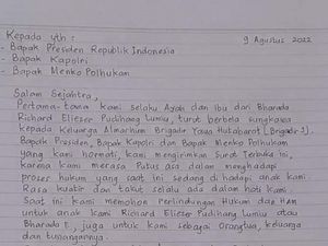 Ortu Bharada E Kirim Surat Terbuka untuk Jokowi, Minta Anaknya Dilindungi