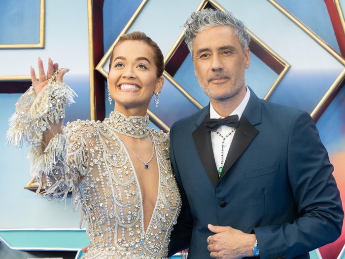 LONDON, ENGLAND - JULY 05: Rita Ora and Taika Waititi attend the UK Gala screening of Thor: Love and Thunder on July 05, 2022 in London, England. (Photo by Samir Hussein/WireImage)