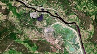 Pertama ada lanskap Chernobyl, Ukraina, dalam jepretan satelit. Foto tersebut diambil pada 15 Juni 2019 lalu.