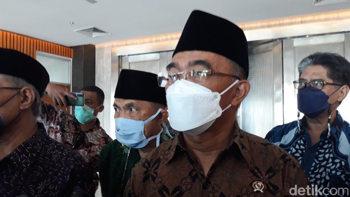 Menko PMK Muhadjir Effendy di Edutorium Universitas Muhammadiyah Surakarta (UMS), Rabu (10/8/2022).