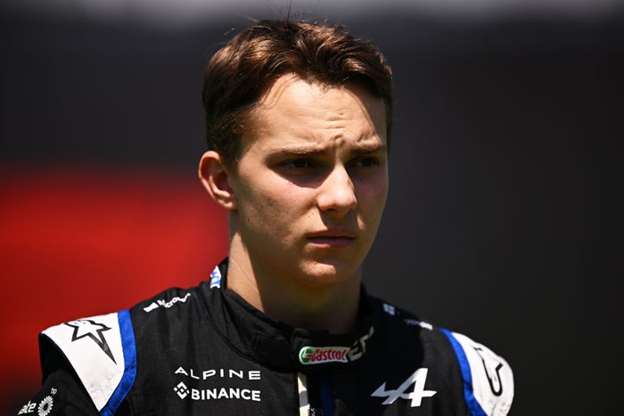 BARCELONA, SPAIN - MAY 19: Oscar Piastri of Australia, Alpine F1 Reserve Driver walks in the Paddock during previews ahead of the F1 Grand Prix of Spain at Circuit de Barcelona-Catalunya on May 19, 2022 in Barcelona, Spain. (Photo by Clive Mason/Getty Images)