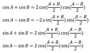 Rumus trigonometri sin, cos, dan tan.