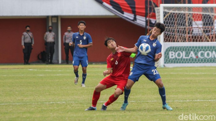 Semifinal Piala AFF U-16 2022 Thailand melawan Vietnam di Stadion Maguwoharjo, Sleman, DIY, Rabu (10/8/2022). Vietnam melaju ke final setelah menang 2-0.