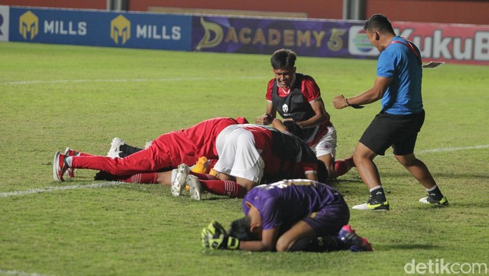 Timnas Indonesia U-16 lolos ke babak final Piala AFF U-16 2022 usai mengalahkan Myanmar lewat adu penalti di Stadion Maguwoharjo, Sleman, DI Yogyakarta, Rabu (10/8/2022).