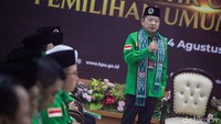 Suharso Monoarfa memberikan keterangan terkait pendaftaran PPP.