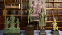 Deretan patung dan benda bersejarah ini akan dikembalikan ke Kamboja. Nantinya, barang bernilai histori tinggi tersebut dipajang di Museum Nasional Kamboja, Phnom Penh.