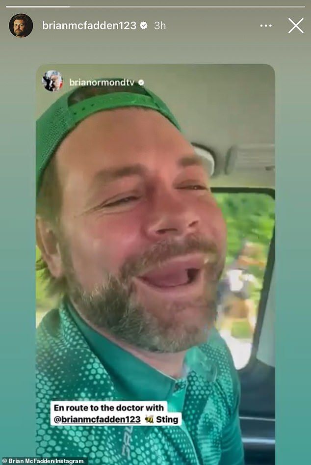 Brian McFadden Disengat Lebah Brian McFadden Disengat Lebah