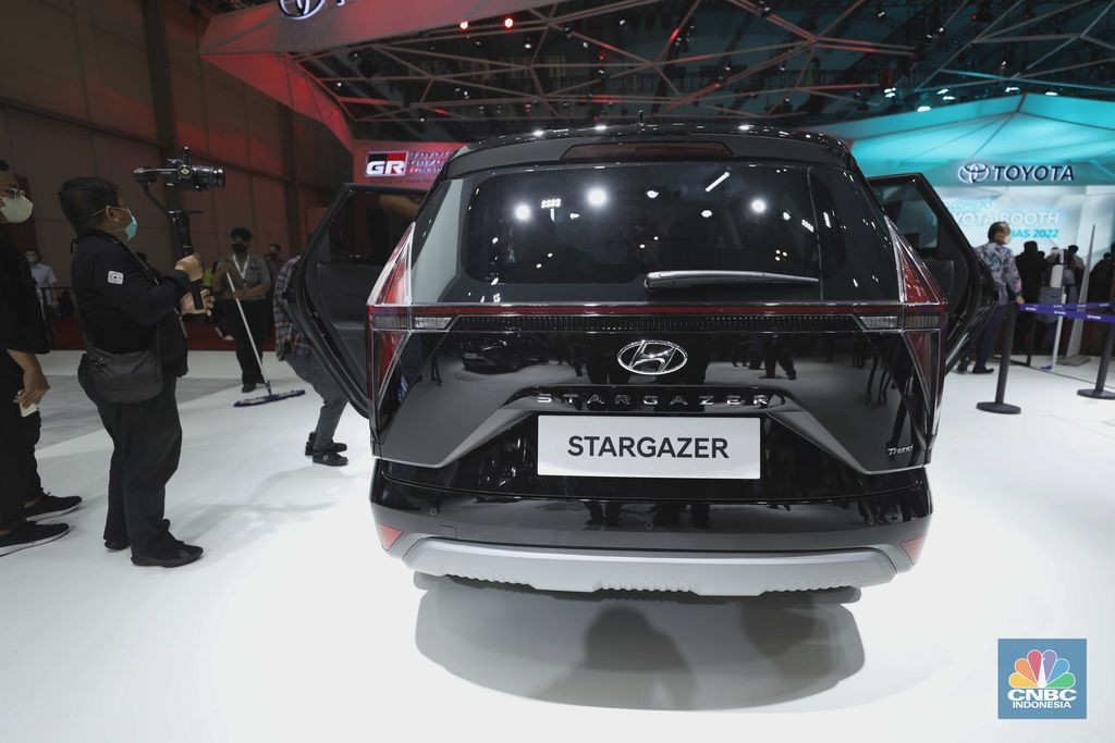 Hyundai Stargazer saat gelaran GIIAS 2022 di Indonesia Convention Exhibition (ICE)- BSD, Tangerang, Banten, Kamis (11/8/2022). (վ/ Tri Susilo)