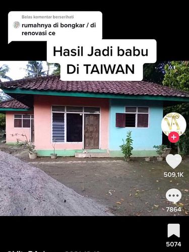 Mantan TKW viral renovasi rumah bikin kagum