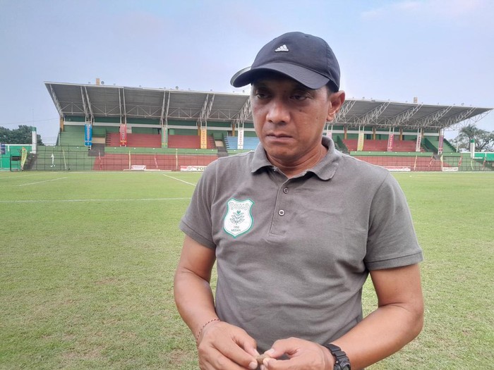 Pelatih PSMS Medan I Putu Gede saat wawancara usai laga PSMS vs Smeck FC (Nizar Aldi/detikSumut)