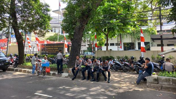 Suasana kantor Komnas HAM jelang pemeriksaan Irjen Ferdy Sambo (Anggi-detikcom)