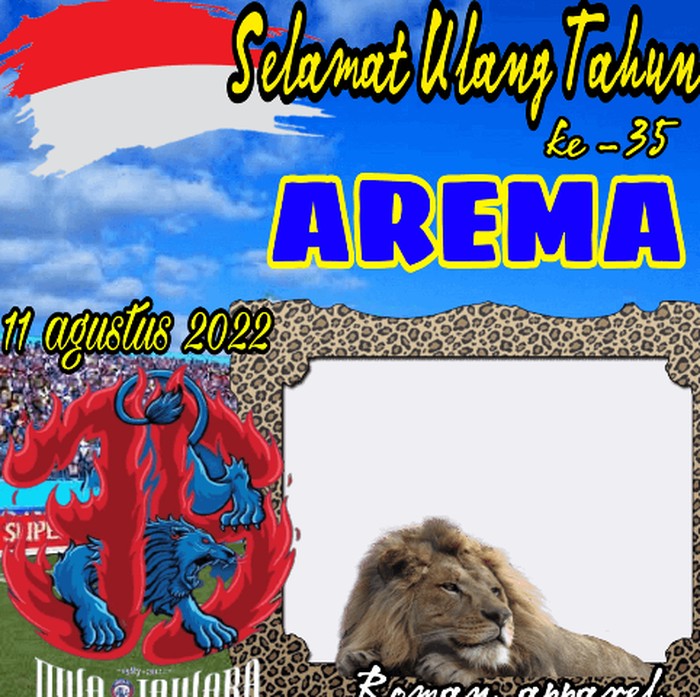 Twibbon Ulang Tahun Arema Ke-35