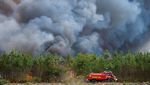 Api Mengamuk di Gironde Prancis, Hutan dan Langit Merah Padam