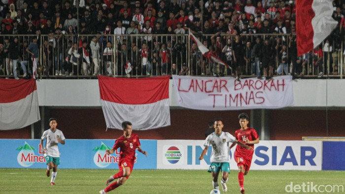 Final Piala AFF U-16 2022 antara tim Indonesia vs tim Vietnam di Sleman, Jumat (12/8/2022).