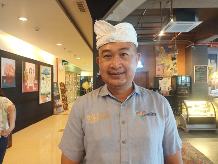 Ketua Bali Tourism Board (BTB), Ida Bagus Agung Partha Adnyana ketika ditemui detikBali di Park 23 Mall, Jalan Kediri No 27, Tuban, Bali pada Jumat (12/8/2022)