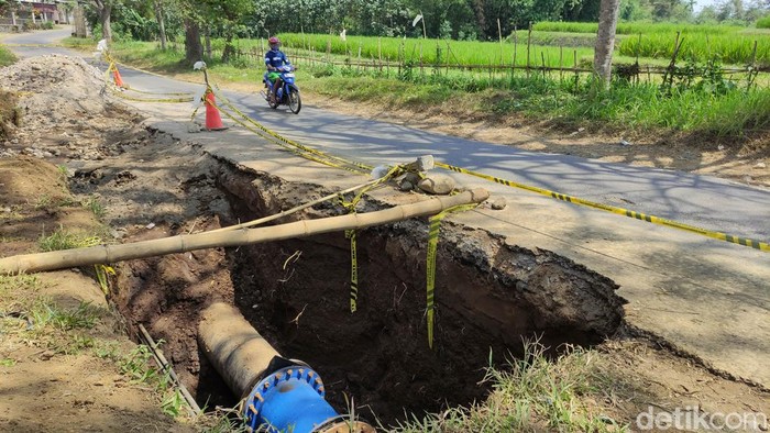 Lokasi pipa PDAM yang bocor di Palungdowo, Malang