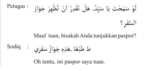 Contoh percakapan dengan bahasa Arab.