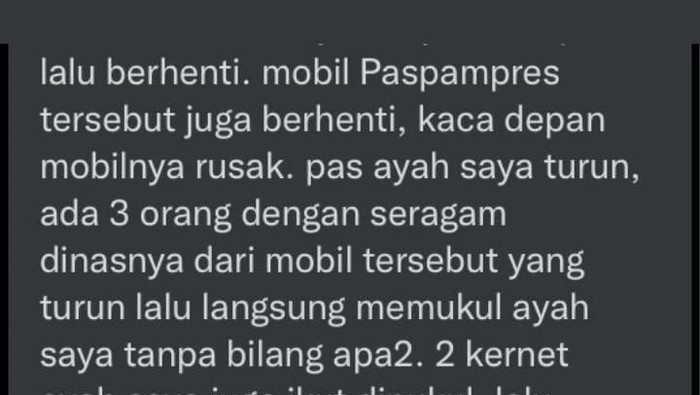Viral paspampres disebut jotos sopir truk di Solo dan tangkapan Walkot Solo Gibran Rakabuming Raka. Foto diunggah Jumat (12/8/2022).