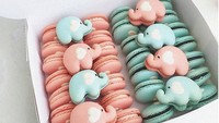Macarons berbentuk gajah kecil yang menggemaskan ini, seluruhnya dibuat menggunakan bahan-bahan untuk vegetarian.  Foto: Instagram @anettvelsberg