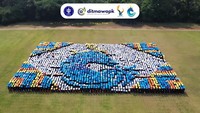 Ke-59 formasi ini dilakukan hanya dalam waktu 5 menit saja! tema tahun ini juga disebut berbeda dengan tahun sebelumnya karena memainkan tekstur dan bentuk. (Foto: Dok. IPB)