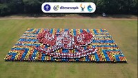 Ternyata, ini bukan kali pertama IPB memegang rekor muri berkat formasi saat MPKMB. Tahun ini merupakan rekor ke-6 hasil jerih parah mahasiswa baru serta para panitia. Foto: Dok. IPB