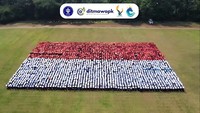 Itulah potret beberapa formasi oleh mahasiswa baru angkatan 2022 IPB yang pecahkan rekor (https://www.detik.com/tag/rekor) muri. Selamat untuk angkatan Gatamala Agrinawa!  Dok. IPB