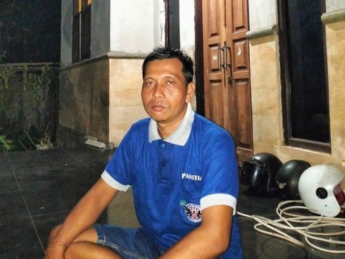 I Made Wiarnama (40) warga yang tinggal di Banjar Kaleran Kauh, Desa Yehembang, Kecamatan Mendoyo, Jembrana Bali. Lahannya terdapak pembangunan tol Mengwi-Gilimanuk.