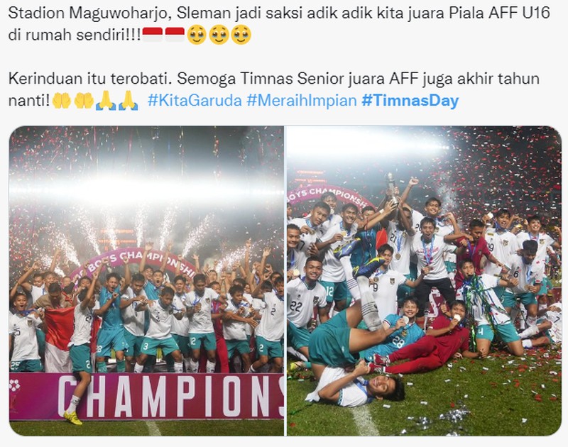 Meme Indonesia Juara Piala AFF U-16 2022