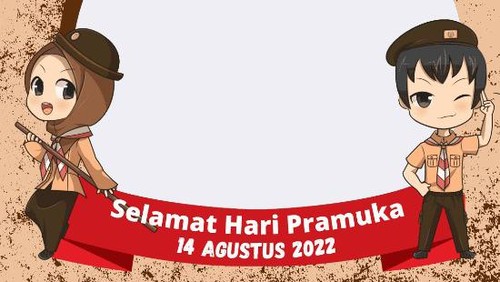 Twibbon Hari pramuka ke-61 tahun 2022