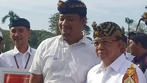 Gubernur Bali, Wayan Koster ketika ditemui dalam acara peringatan hari jadi ke-64 Provinsi Bali pada Minggu (14/8/2022) bertempat di Lapangan Puputan Margarana Renon, Bali.